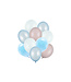 PartyDeco Ballonnen mix | blauw en grijs | 10 stuks