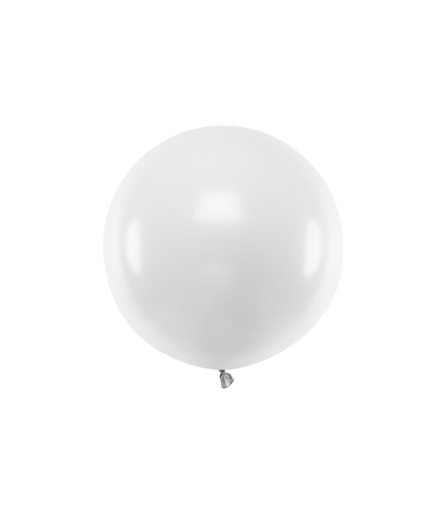 PartyDeco Reuzeballon pastel pure white | 60 cm | 1 stuk