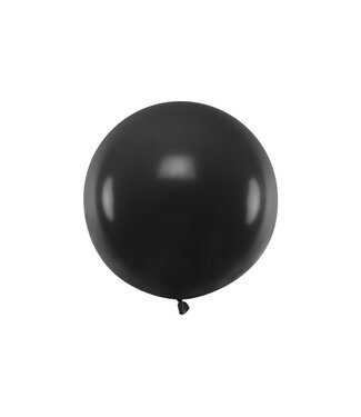 PartyDeco Reuzeballon zwart | 60 cm | 1 stuk