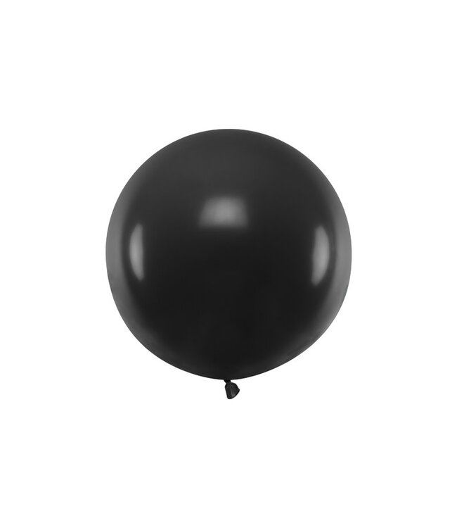 PartyDeco Reuzeballon pastel zwart | 60 cm | 1 stuk