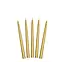 PartyDeco Kaarsen metallic goud | 24 cm | 10 stuks