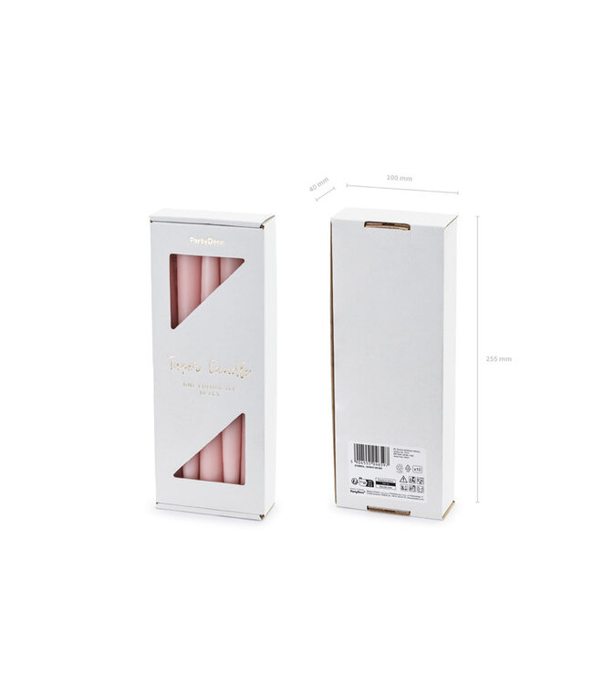 Kaarsen mat dusty rose | 24 cm | 10 stuks