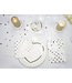 Servetten wit met gouden hartjes | 16 stuks