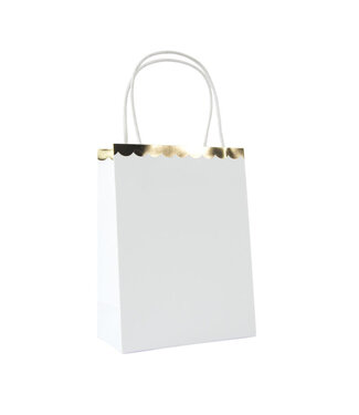 Tim&Puce Factory Uitdeeltasjes White & Gold | 4 stuks