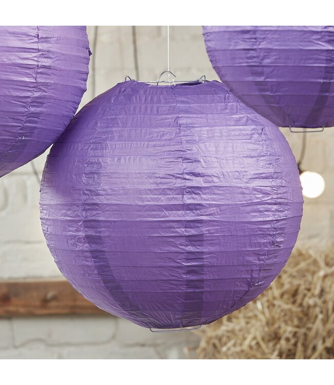 Lampionnen paars | 5 stuks