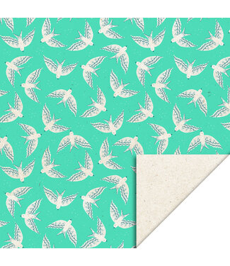 House of Products Cadeaupapier birds mint | 70 x 300 cm
