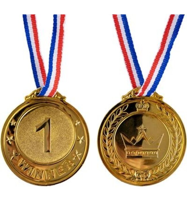 3 Medailles goud, zilver, brons