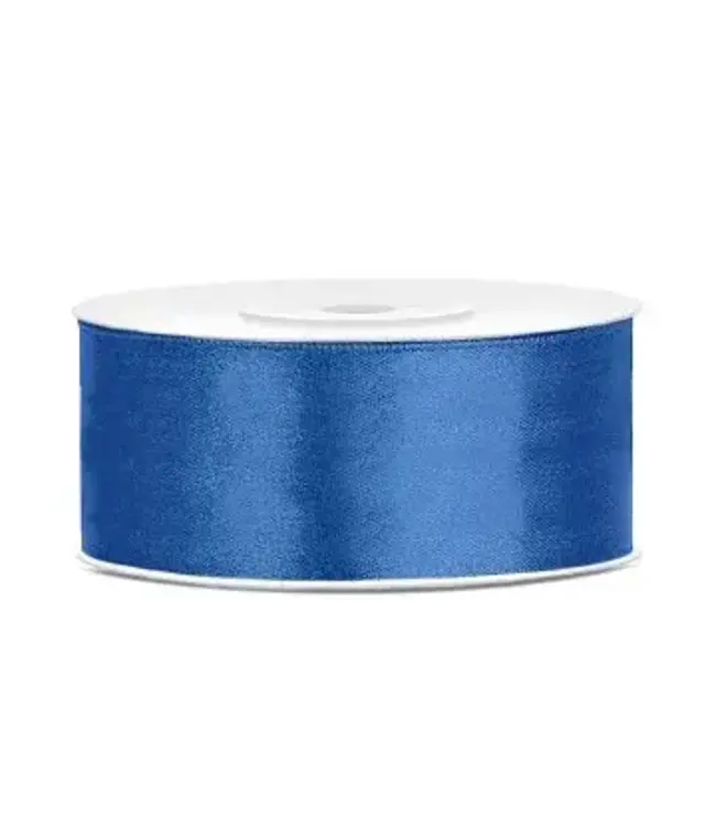 PartyDeco Satijnen lint royal blue | 25 mm | 25 m