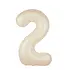 Cijferballon 2 Nude / Creme | 100 cm