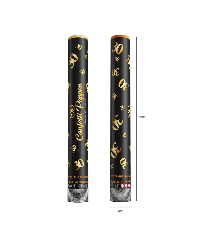 Confettikanon 30 goud | 40 cm