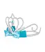 Tiara | Blauw en zilver