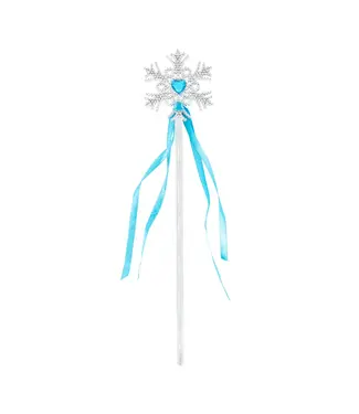 PartyPal Toverstaf sneeuwvlok | Blauw en zilver