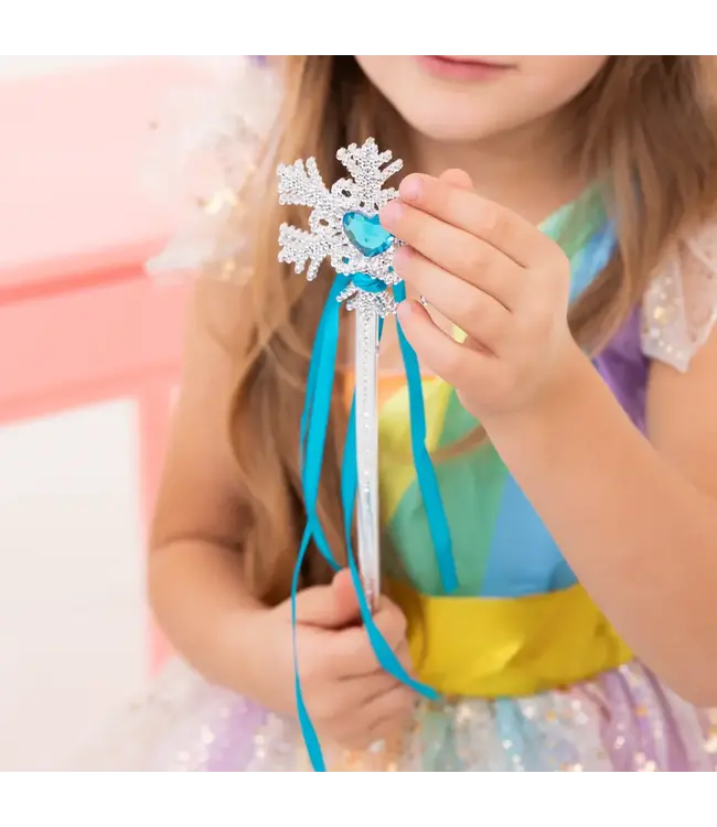 Toverstaf sneeuwvlok | Blauw en zilver