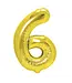 Cijferballon 6 Goud | 100 cm
