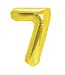 Cijferballon 7 goud | 100 cm