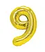 Cijferballon 9 goud | 100 cm