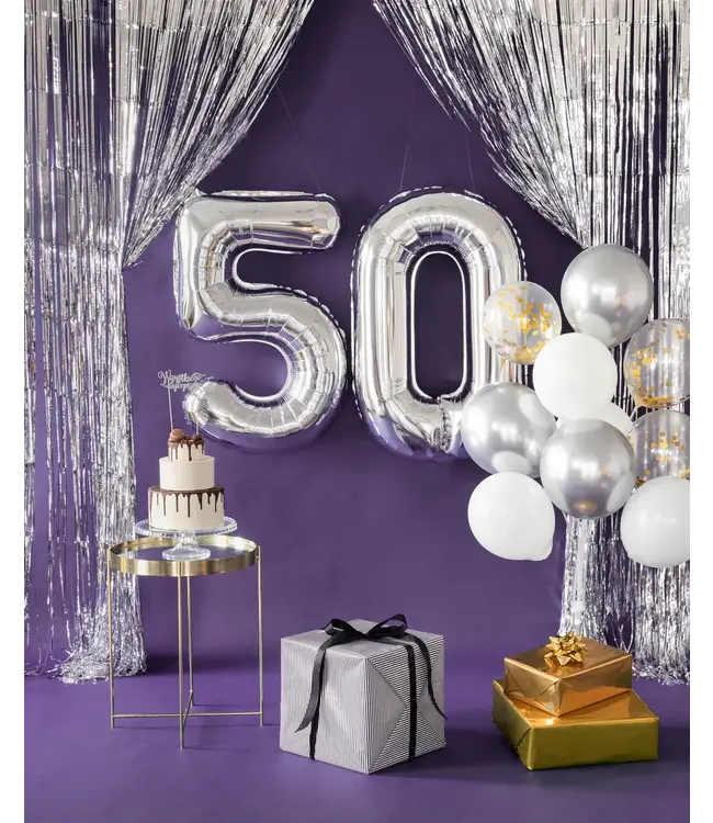 Backdrop gordijn | zilver | 100 x 200 cm