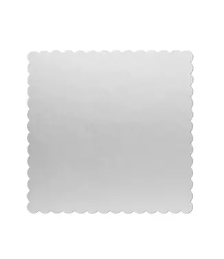 PartyPal Taartplateau vierkant zilver | 20 cm