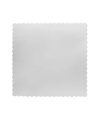 PartyPal Taartplateau vierkant zilver | 25 cm