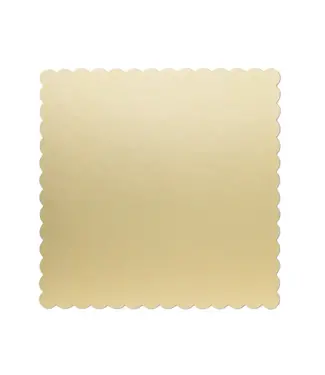 PartyPal Taartplateau goud vierkant | 20 cm