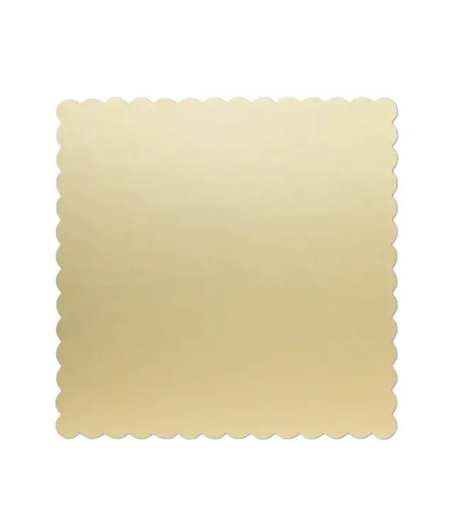 Taartplateau goud vierkant | 20 cm