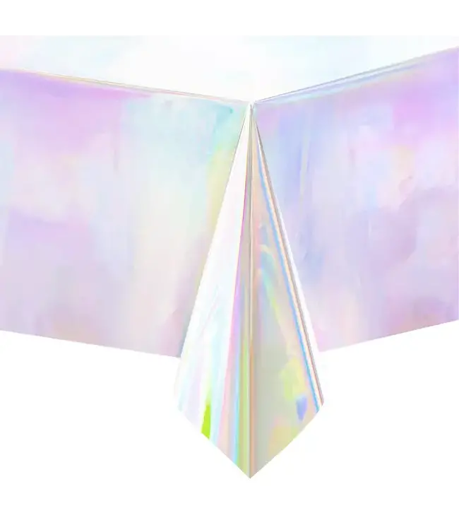 Iriserend zilver tafelkleed | 137 x 274 cm