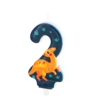 PartyPal Dino kaarsje | Cijfer 2