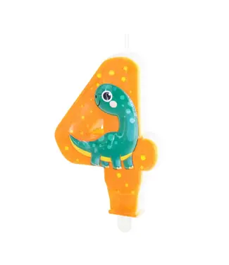 PartyPal Dino kaarsje | Cijfer 4