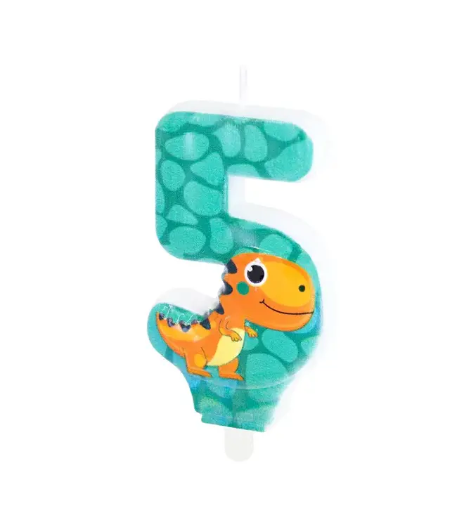 Dino kaarsje | Cijfer 5