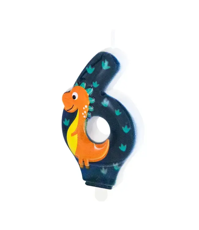 Dino kaarsje | Cijfer 6