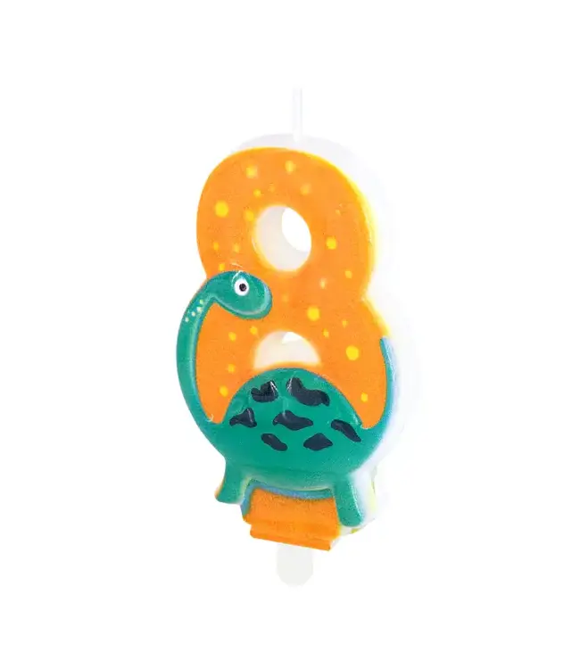 Dino kaarsje | Cijfer 8