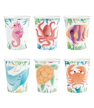 PartyPal Papieren bekertjes oceaan | 6 stuks