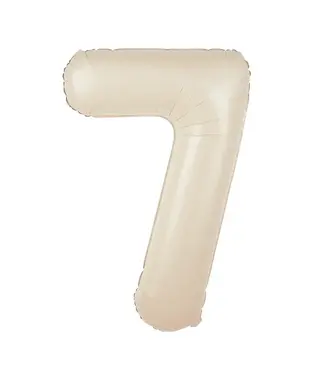 PartyPal Cijferballon 7 Nude / Creme | 100 cm