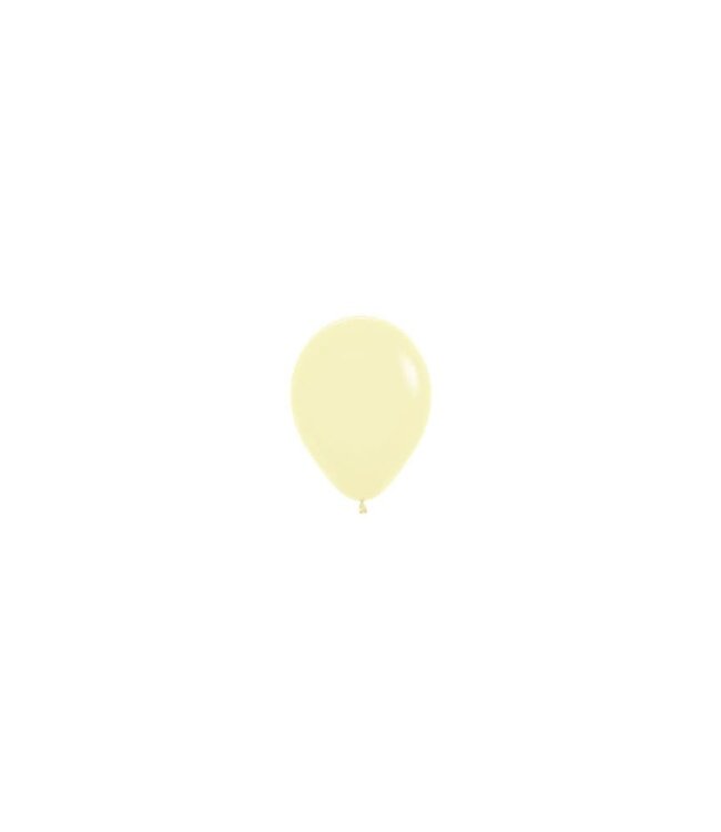 Ballonnen pastel matte yellow | MINI 12cm = 5" | 50 stuks