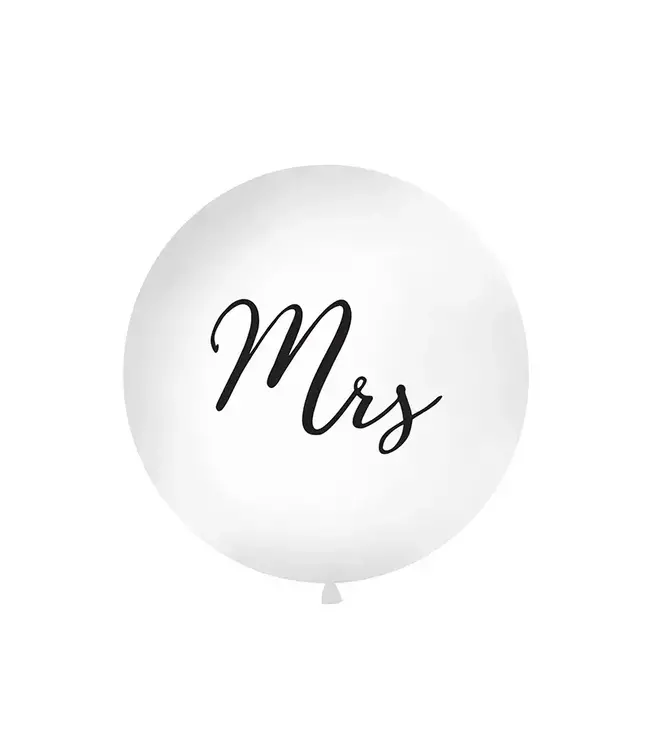 OUTLET Reuzeballon | Mrs | Zwart | 100 centimeter
