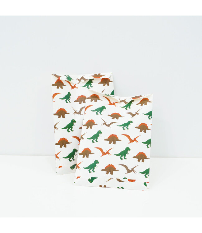 Papieren zakjes dino | 8 stuks