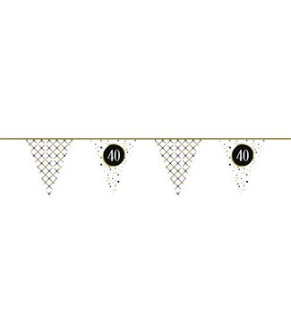 Haza Vlaggenlijn "40" Festive Gold | 6 meter