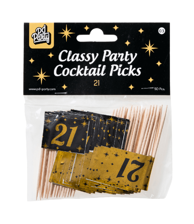 Prikkers 21 | Zwart & Goud | 50 stuks