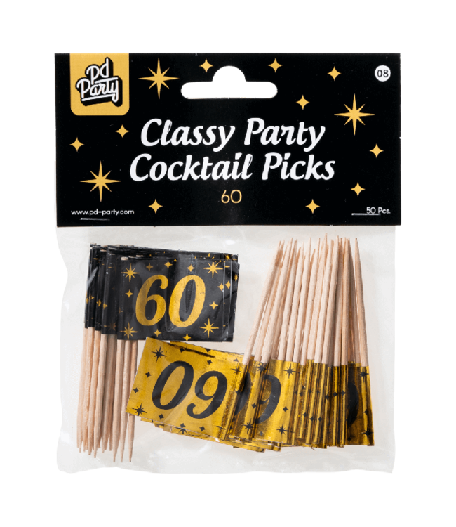 Prikkers 60 | Zwart & Goud | 50 stuks