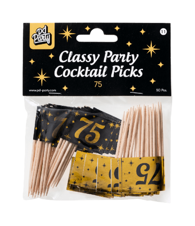 Prikkers 75 | Zwart & Goud | 50 stuks