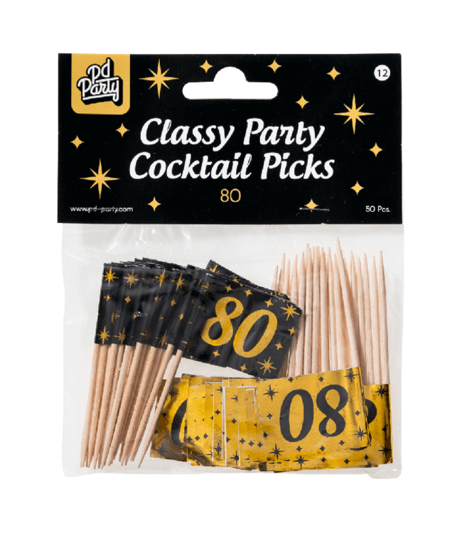 Prikkers 80 | Zwart & Goud | 50 stuks