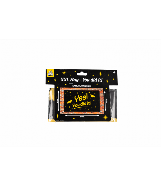 XXL vlag Geslaagd YES, YOU DID IT! | 150 x 90 cm