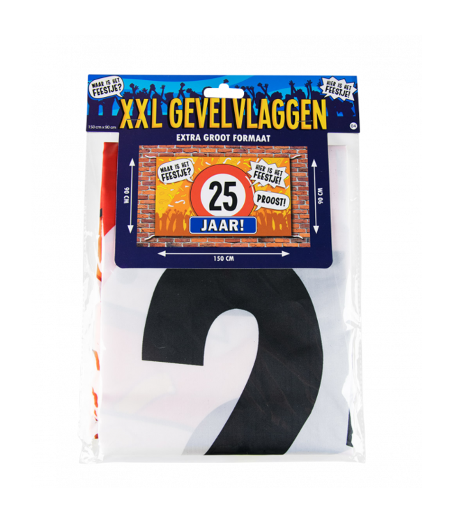 XXL vlag 25 jaar | 150 x 90 cm