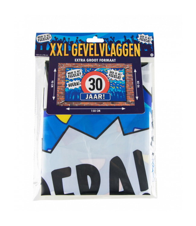 XXL vlag 30 jaar | 150 x 90 cm