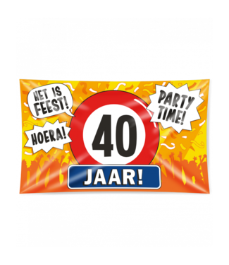XXL vlag 40 jaar | 150 x 90 cm