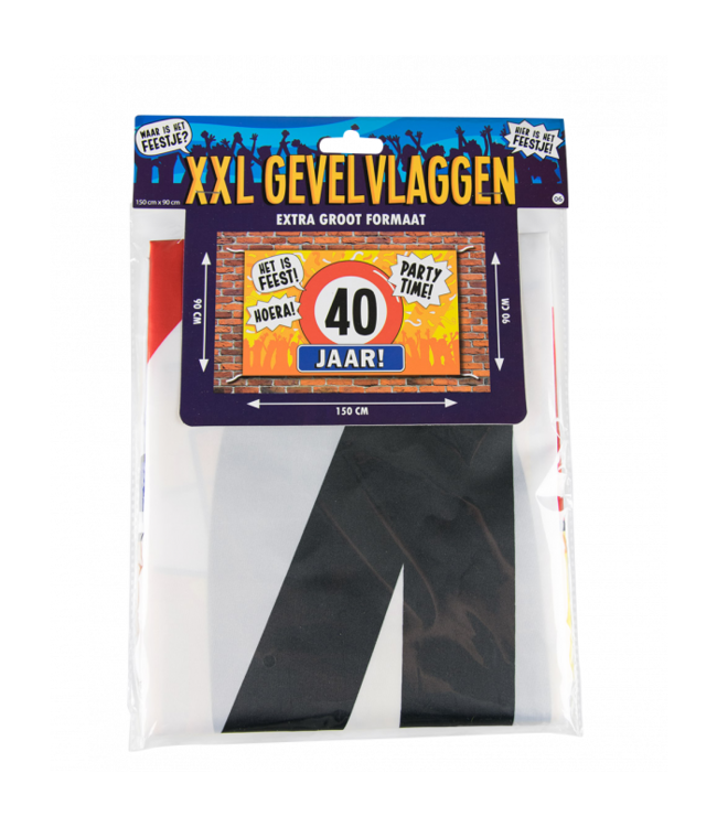 XXL vlag 40 jaar | 150 x 90 cm