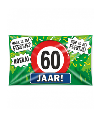 XXL vlag 60 jaar | 150 x 90 cm