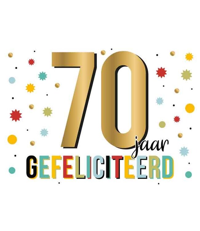 Wenskaart | 70 jaar gefeliciteerd