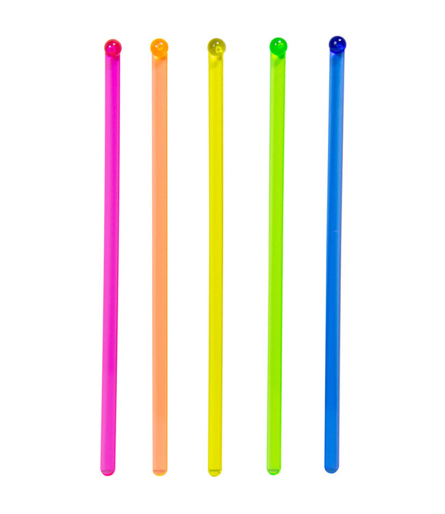 Folat Neon cocktailstaafjes | 8 stuks