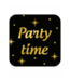 Huldebord Party time | Goud & Zwart | 50 x 50 cm